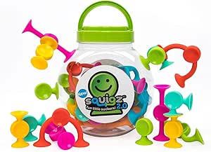 Amazon.com: Fat Brain Toys Squigz 2.0 - 36 Piece Building ...