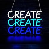 Qetibwk Create Neon Sign for Wall Decor Led Neon Signs Light Up Sign Room Decor Neon Lights Sign USB Powered