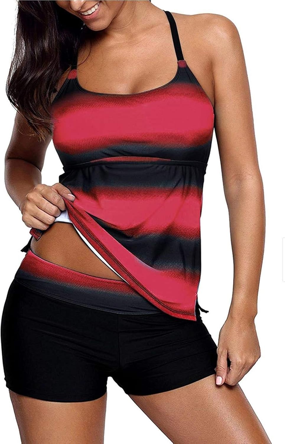 WEDER Traje de baño para Mujer Set de gradiente de Color Degradado con