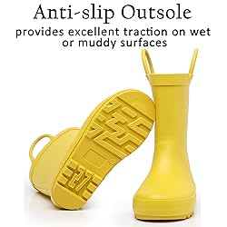 LANCDON Toddler Rain Boots for Boys and Girls