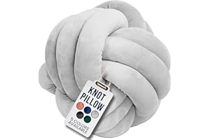 FDMT Cuddle Ball Knot Pillow for Stress Relief, Extra Soft Knot Ball Pillow with 3-Strand Cotton Ropes Weaving, Easy to Clean