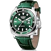 SACOSDING Quartz Watches for Men,Stainless Steel Waterproof Analog Watch,Luxury Big Face Durable Alloy Strap Mens Watches,Date Luminous Business Dress Watch for Men