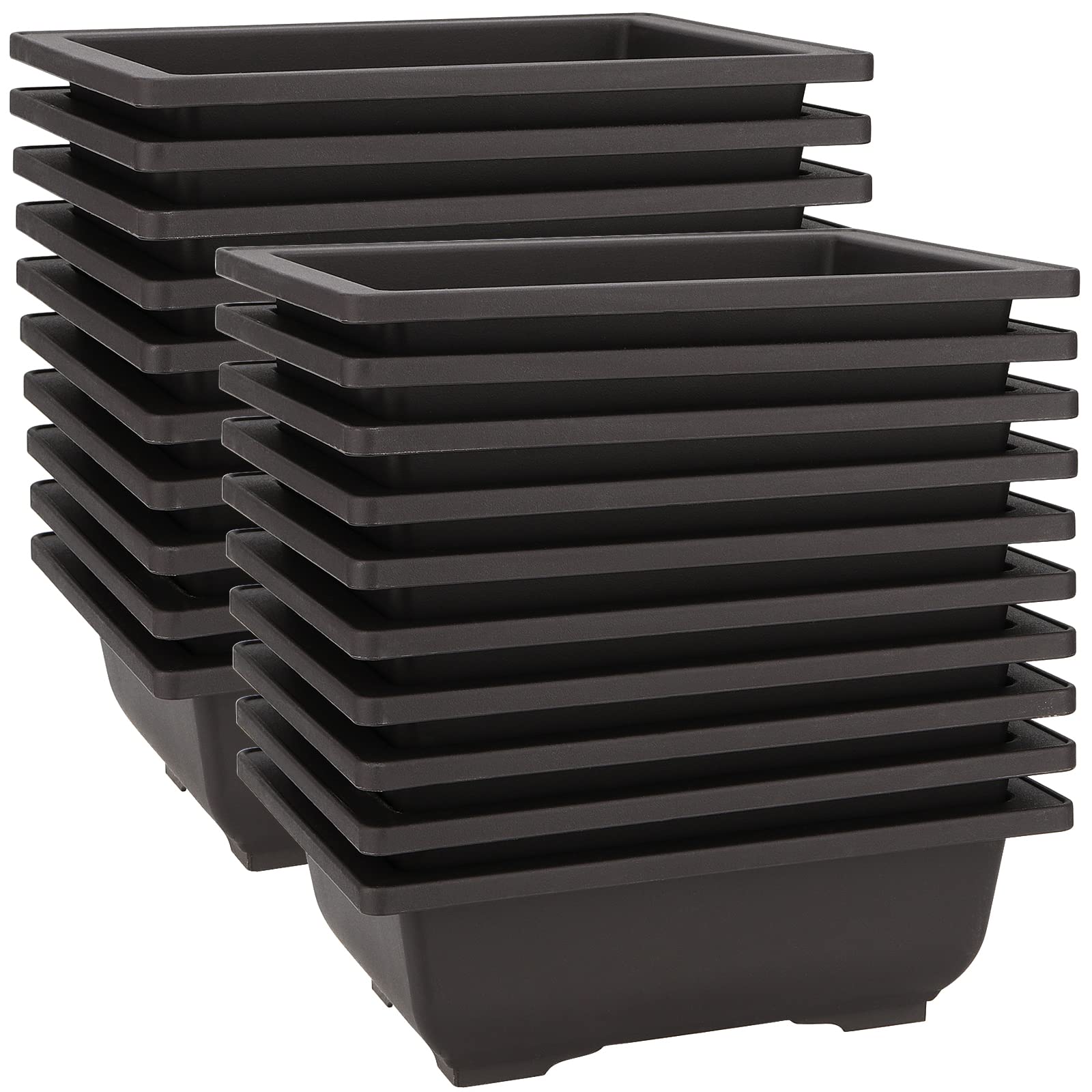 Photo 1 of MANCHAP 20 PCS 8.9 Inch Plastic Bonsai Training Pots, Rectangular Bonsai Tree Planter Pot for Garden, Yard, Office, Home Decorative