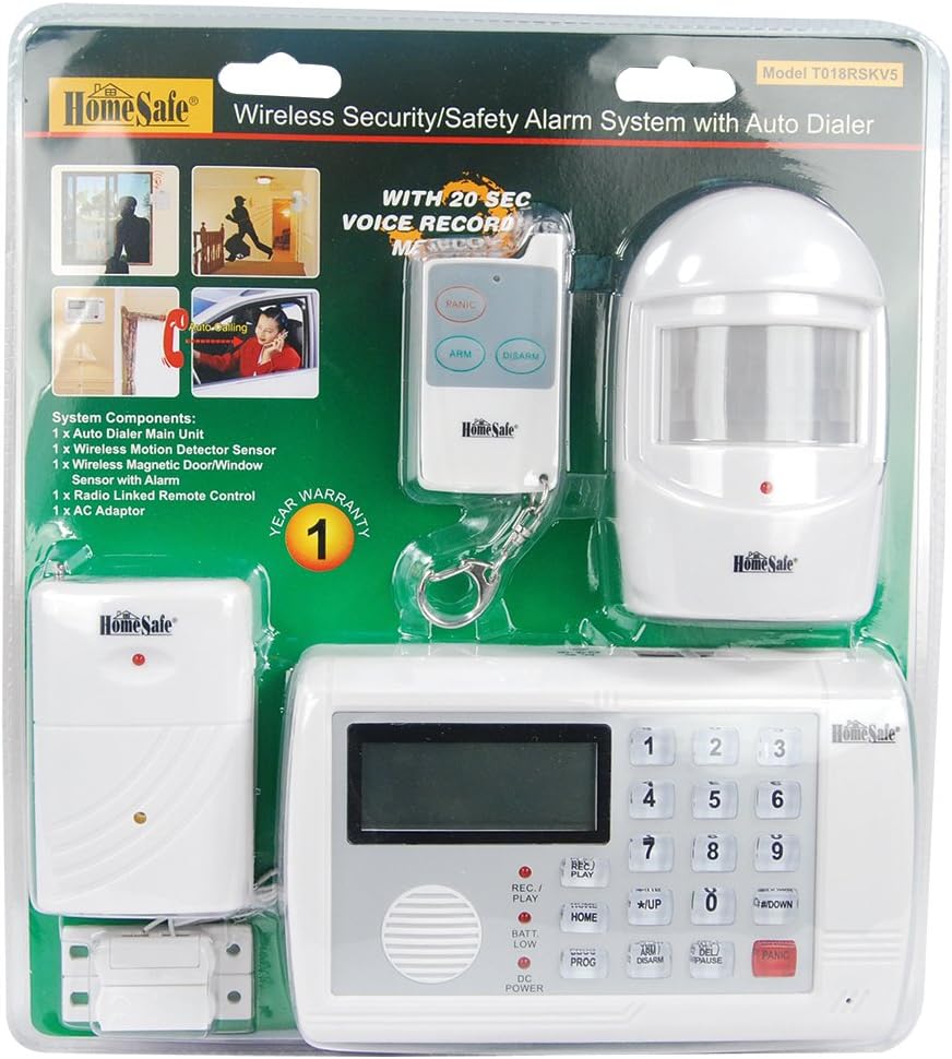 HOMESAFE Expandable Wireless Remote Control Auto Dialer Security Alarm Sys
