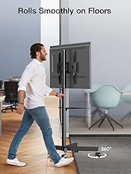 PERLESMITH Rolling TV Stand on Wheels for 23-60