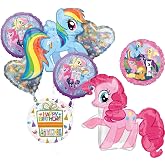 MLP Birthday Party Supplies Pinkie Pie Rainbow Dash Balloons Decorations