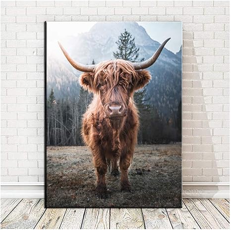 Bull Photo Bull Poster Bull Canvas Nature Wild World Bull Print Horned Bull Animal Print Wall Canvas Animal Photo Print Black White Print Art Collectibles Prints Issho Ueno Com