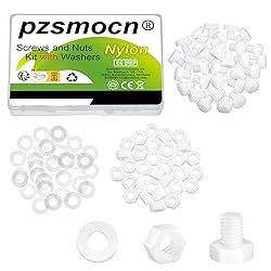 Pzsmocn 90 Pieces/30 Sets M8*10 mm Plastic White