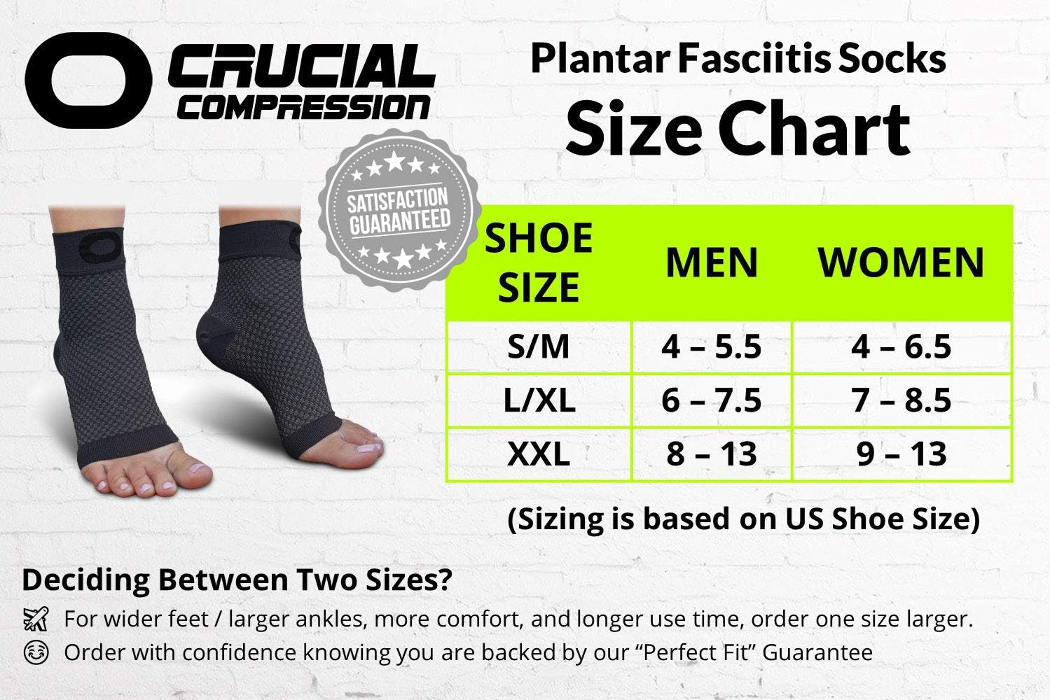 Plantar Fasciitis Socks with Arch Support for Men & Women - Best Ankle Compression Socks for Foot and Heel Pain Relief - Better Than Night Splint Brace, Orthotics, Inserts, Insoles: Sports & Outdoors