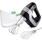 Hamilton Beach Professional 5-Speed Electric Hand Mixer with High-Performance DC Motor, Slow Start, Snap-On Storage Case, Sta
