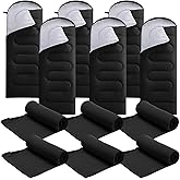 Hahafelt 6 Pack Camping Sleeping Bags Bulk with Fleece Liner for Homeless Adults, All Season Lightweight Waterproof Sleep Compression Sack for Shelter Donation Hiking Travel Backpacking