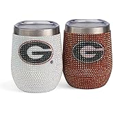 The Memory Company | Licensed NCAA 2-Pack Bling SS Stemless Wine Tumblers