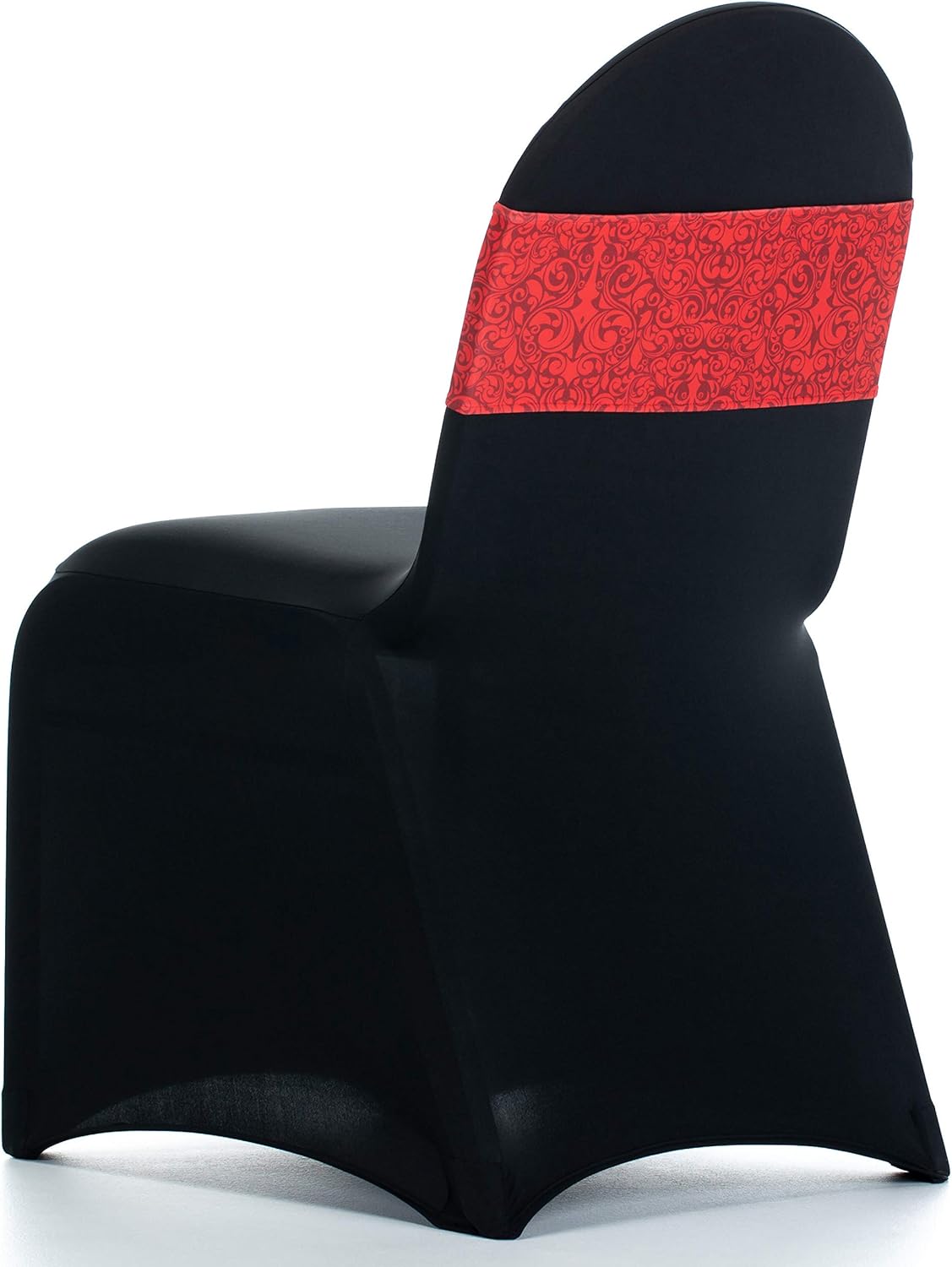 Extra Thick ZALI Premium Quality Chair Sash Band Stretch, Polyester Spandex Decoration for Wedding and Party Pack 20 (Red) Ruby, Rose, Rouge: Kitchen & Dining