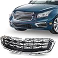 Partzer Front Center Bumper Grille with Chrome Trim Molding Fit 2015 Chevy Cruze 2016 Chevy Cruze Limited GM1200728