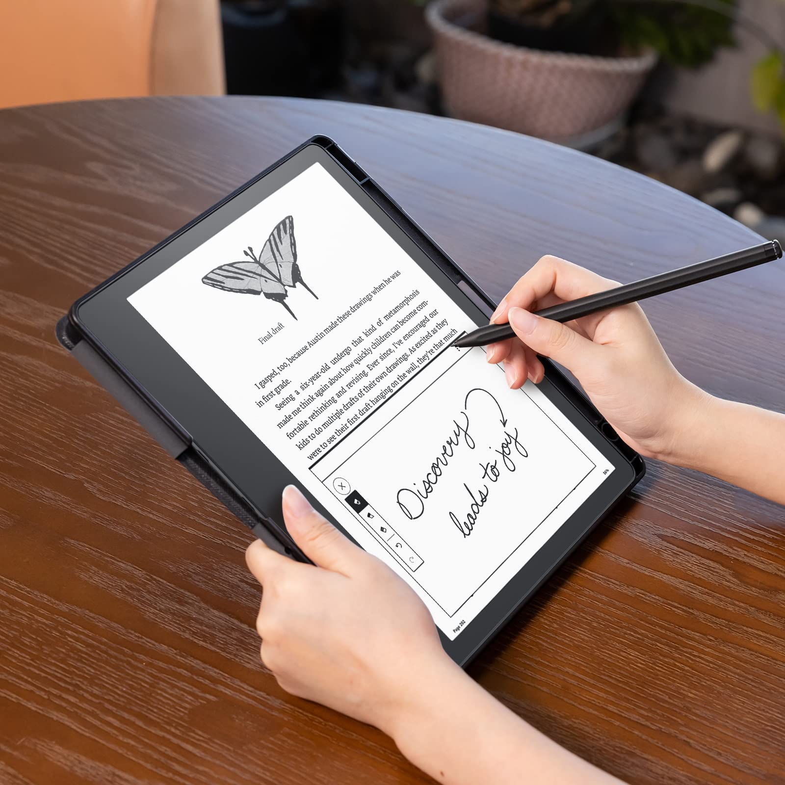 CoBak Case for Kindle Scribe - All New PU Leather Cover with Auto Sleep Wake Feature for Kindle Scribe 10.2