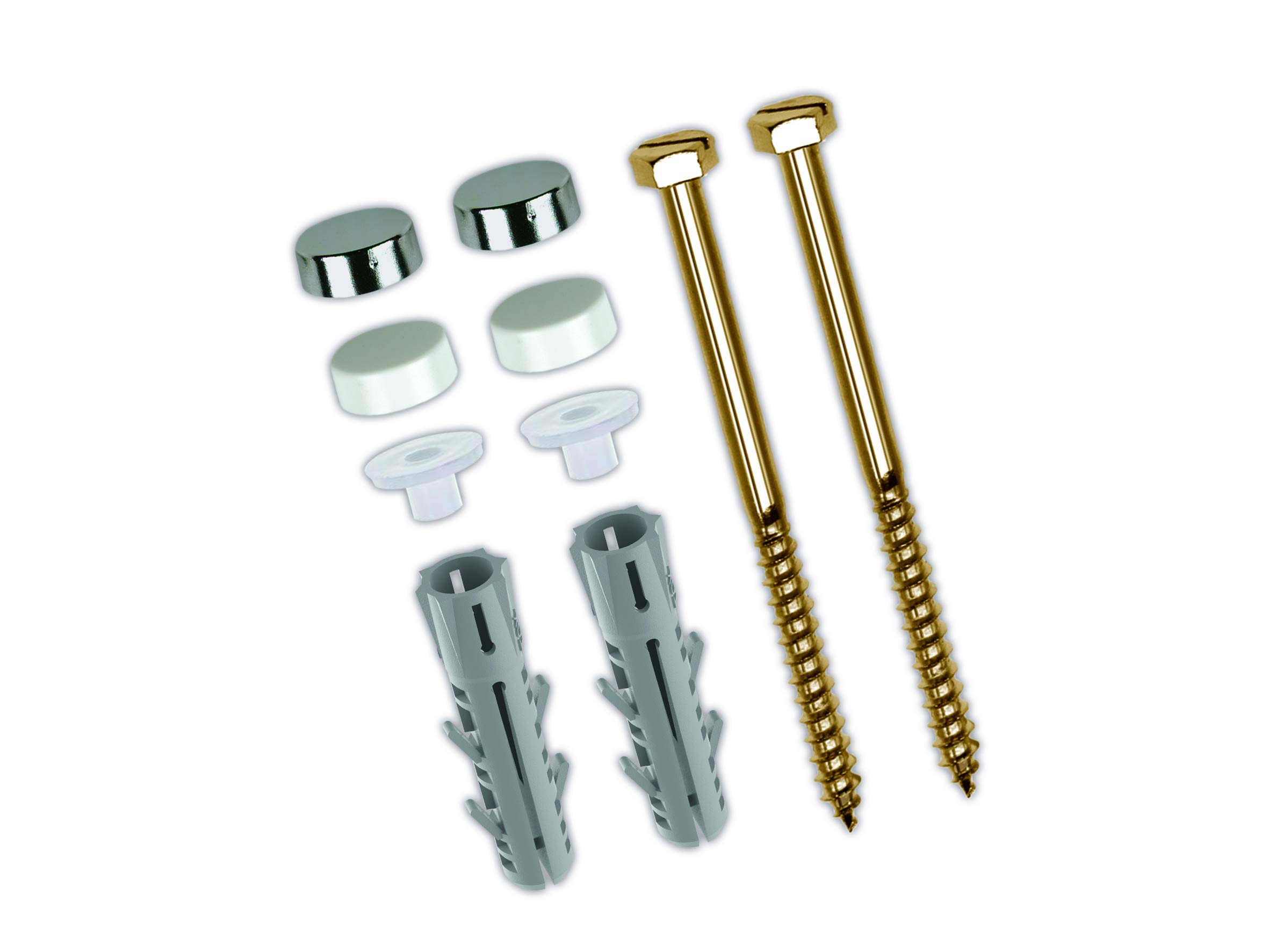 TOX Stand-Alone WC Fastening Toilet, White/Chrome, 1 Set, 04510136