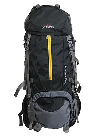 Inlander 70 Ltr Black Rucksack