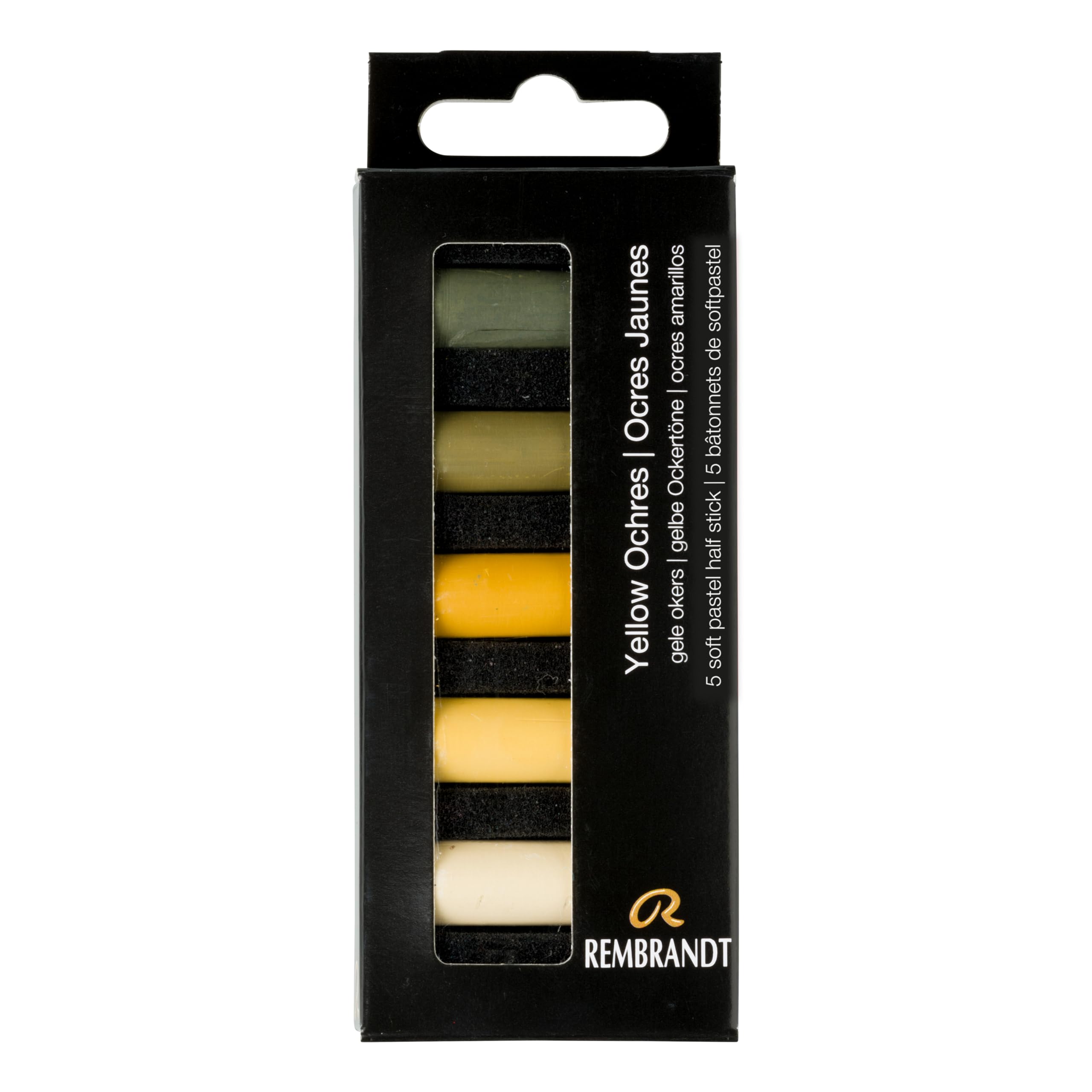 Rembrandt Professional Soft Pastel Set Yellow Ochres | 5 Half Pastels