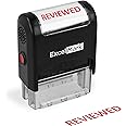ExcelMark REVIEWED Self Inking Rubber Stamp - Red Ink (A1539)