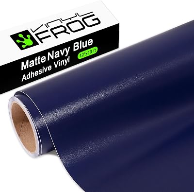 VINYL FROG Matte Navy Blue Permanent Adhesive Vinyl Roll 12x10ft