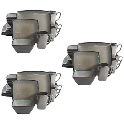 Gibson Elite Tequesta 16pc Square Glazed Dinnerware Réunion Ubuy