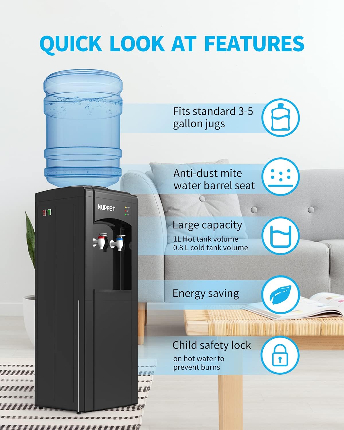 Material Bottle Pp Gallon 5 Or Dispenser 3 Cooler Water Loading Top Kuppet Electrical Home Black For Lock Safety Child With Cabinet Storage And Design Anti Scalding Cold And Hot Cooling Water Coolers Water Dispensers Coolers Material Bottle Pp Gallon 5 Or Dispenser 3 Cooler Water Loading Top Kuppet Electrical Home Black For Lock Safety Child With Cabinet Storage And Design Anti Scalding Cold And Hot Cooling Water Coolers Water Dispensers Coolers