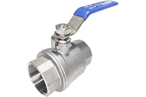 LOZOME 1-1/4" Female Ball Valve NPT Thread 316 Stainless Steel Full Port Ball Valve WOG1000