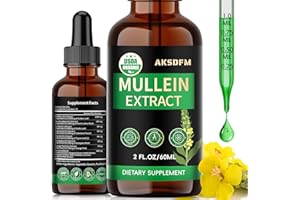 AKSDFM Mullein Drops for Lung Cleanse - Marshmallow Root | Powerful Mullein for Detox Respiratory Support - Natural Supplement Non-GMO, No Additives- Herbal Supplements - 2 Oz