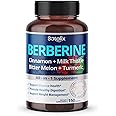 Premium Berberine Supplement with Ceylon Cinnamon, Bitter Melon, Milk Thistle - 150 Day Supply (150 Count (Pack of 1))