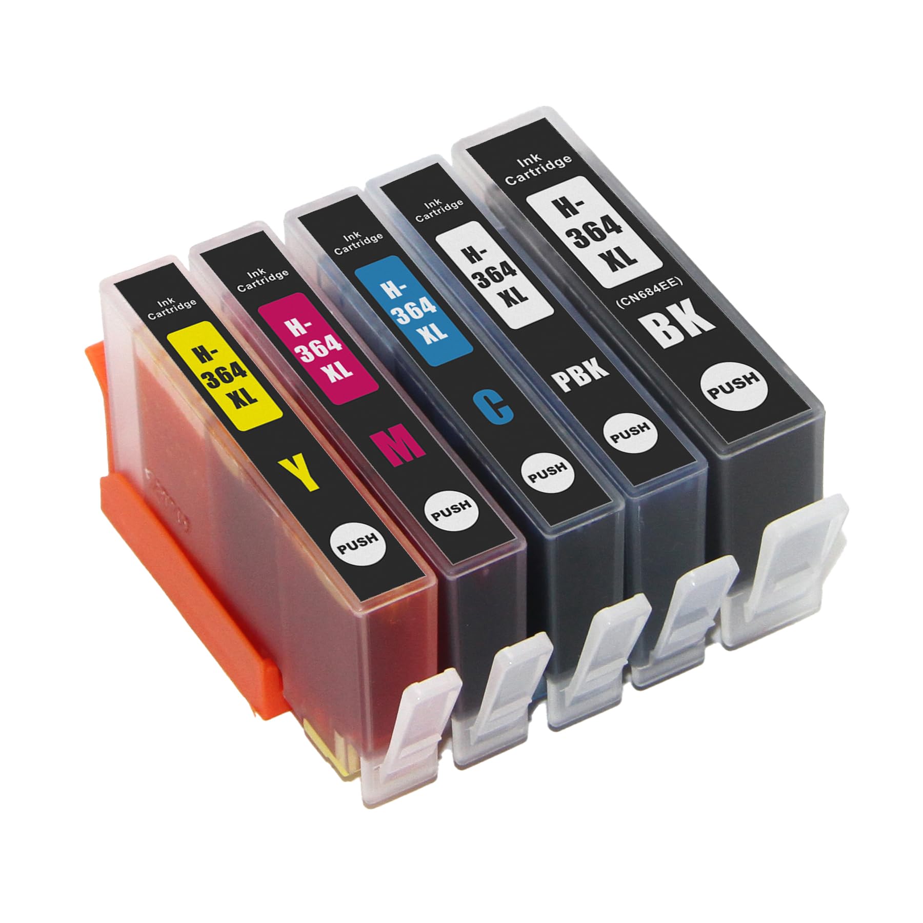 Go Inks Compatible 364XL Set of Ink Cartridges - Multipack Replacement for HP 364 XL - High Capacity Black, Photo, Black, Cyan, Magenta, Yellow for HP Photosmart Printers (Pack of 5)