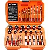 39PCS Screw Extractor Bolt Extractor Set with Left Hand Drill Bit Set | Easy Out Screw Extractor Set,Multi-Spline Stripped Screw Extractor Kit, Bolt Extractor Kit for Studs, Rusted, Bolts &amp; Screws