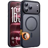 TOCOL for iPhone 18 Pro Case, Compatible with MagSafe, Black | Built-in Magnets, Camera Control Cover, Full Camera &amp; Military-Grade Protection Anti-Slip Slim Translucent Matte Phone Case