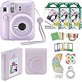 Fujifilm Instax Mini 12 Instant Camera + 60 Photo Prints + Accessories, Lilac Purple