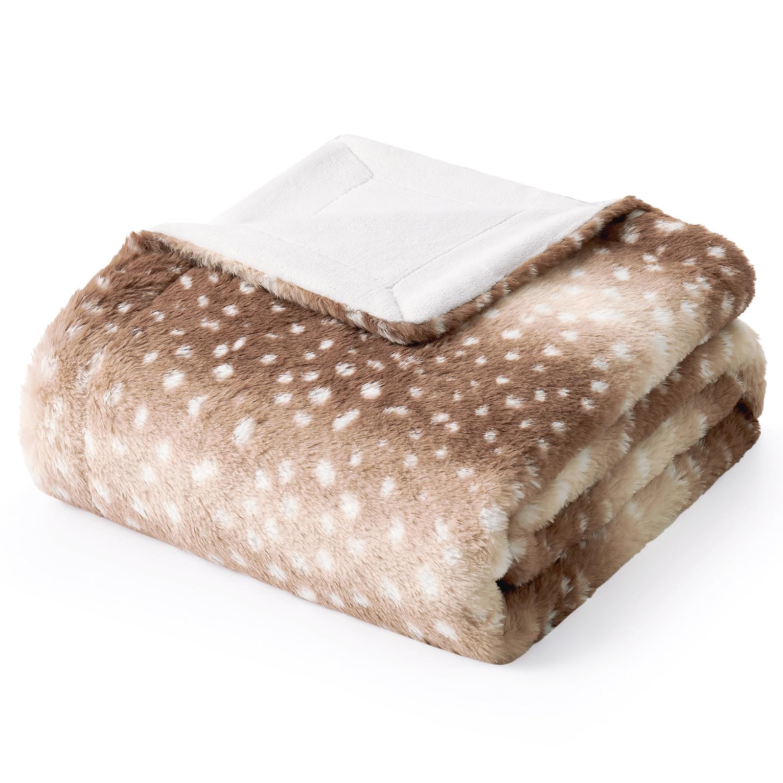 COZY KISS Soft Faux Fur Blanket For Woman Sofa Bed Couch, Liquid