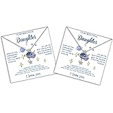 MFTRADING To My Daughter Necklace from Mom Dad Inspirational Daughter Christmas Gifts Jewelry Necklace for Beautiful Daughter Granddaughter on Birthday Thanksgiving Day