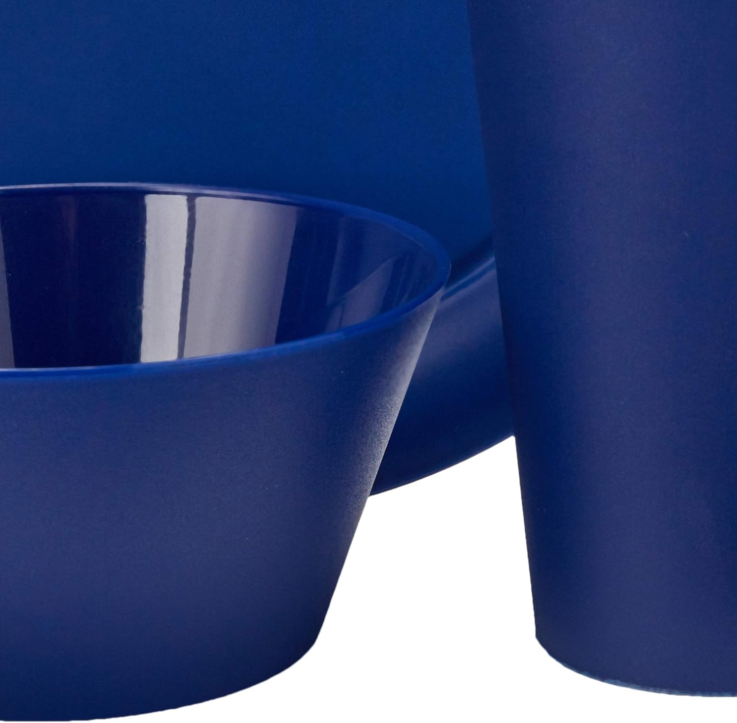 CreativeWare CH623NY 13 Piece My First Dorm/Apartment Plastic Dish Set, Navy: Dinnerware Sets: Kitchen & Dining