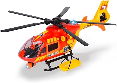Dickie Toys Airbus H145 Rescue Helicopter 36cm Wind-Up Lights Sound