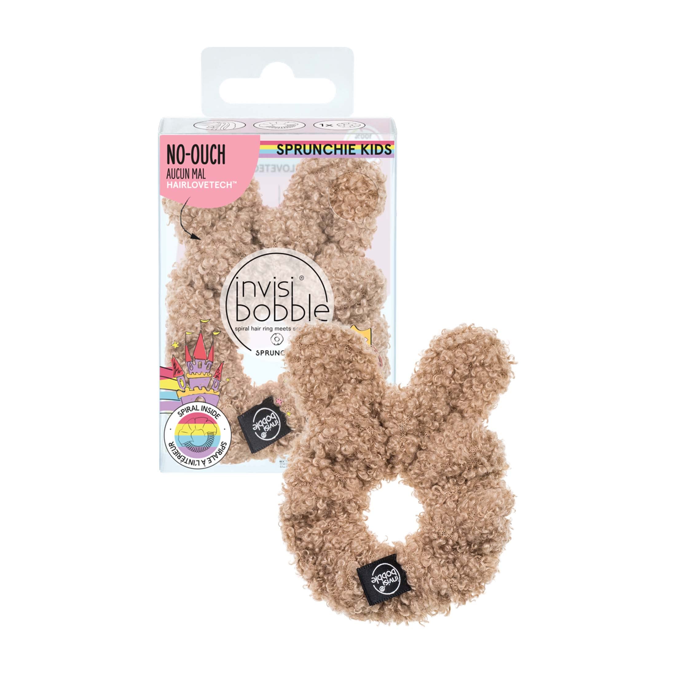 Invisibobble Kids Scrunchie Teddy I 1 x Hair Scrunchies Plush Scrunchies Super Cute I Gifts for Girls I Hair Accessories Fluffy
