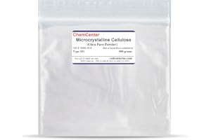 CHEMCENTER Microcrystalline Cellulose, Type 101, 200 mesh Approx., 500 Grams (1.1 Pounds)