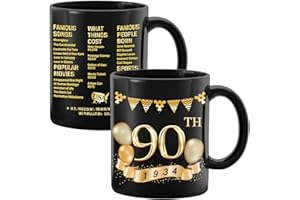GREATINGREAT 90th Birthday Gifts For Men Women, Gift For 90 Years Old, 1934 Birthday Gifts, Gift Ideas For 90 Year Old Men Woman, Birthday Gifts For Men Women Turning 90, 1934 Birthday Coffee Mug