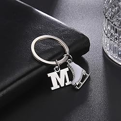 LIKGREAT Initial Letter Figure Skating Key Chain