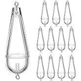 Teyva Daily 12 Pcs Clear Torpedo Float Fishing Bobbers 3.94 x 3.15 x 1.57 Inches Plastic Casting Bubble for Fishing Clear Float Buoys Slip Bobbers Strikes