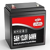 SDULIBITIY 12V 5Ah LiFePO4 Battery 12 Volt Lithium