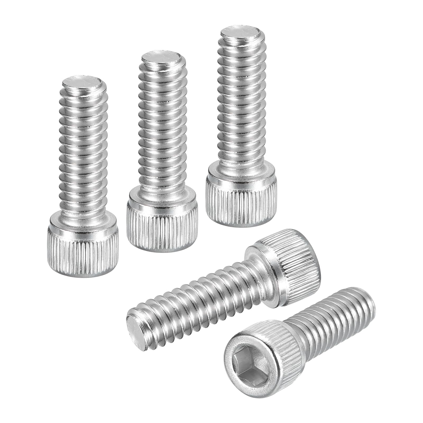 DTGN 1/4"-20x3/4" Socket Head Cap Screws Bolts - 30Pack - Good for Road Bicycle, Mountain Bike, Auto, Motorcycle - 304 Stainless Steel Hex Head Metric Screws - Silver