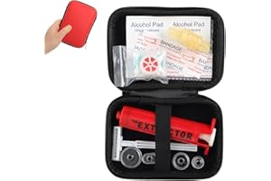 Gvhntk Snake Bite Kit Sting Kit Venom Extractor Suction Pump Emergency Sting Bite Kit First Aid Supplies for Backpacking Camping and Hiking (Red)