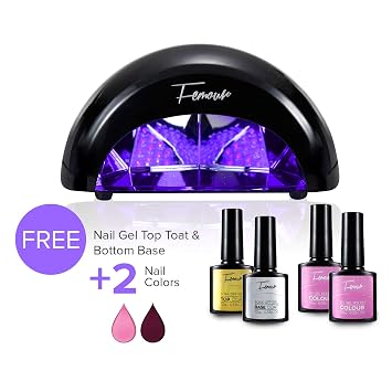 Led Nail Lamp Kit Femour 12w Black Professional Nail Dryer Machine Led Nail Lamp Kit Femour 12w Black Professional Nail Dryer Machine