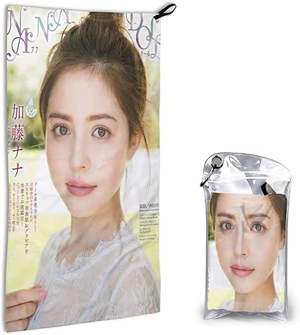 Amazon 21款速乾性タオル40x 80 Cm 加藤nana 加藤ナナ Nana Kato カスタムプリント 速乾性 柔らかく 抗菌性 防臭性 ホテルスタイルの海水浴用の薄くて軽いスポーツタオル タオル ホーム キッチン オンライン通販