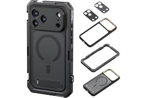 SMALLRIG Mobile Video Cage for iPhone 17 Pro Max, with Phone Case/TPU Soft Frame/T-Mount & 17mm Threaded Lens Backplate, Phone Video Rig for Videography Recording Vlog, Flagship Edition - 5543