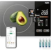 Smart Food Scale with Nutritional Calculator, [TFT Colorful Display] [5kg] Diyife Digital Kitchen Scale with App, 25 Nutritio