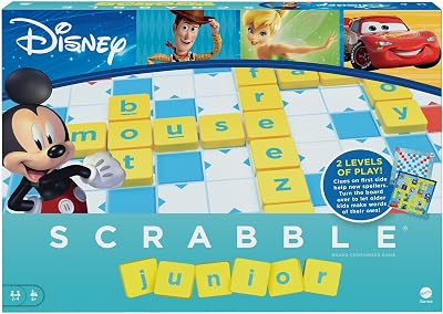 Mattel AB Gee Scrabble Junior Disney Kids Word Game Ages 6-10